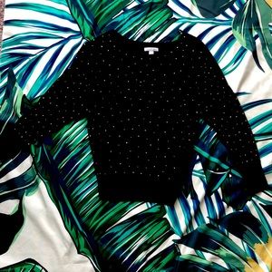 Black Gold Studded Sweater